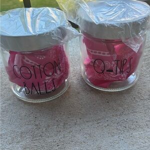 Bathroom Organizing Containers For Q-Tips and Cotton Balls - New
